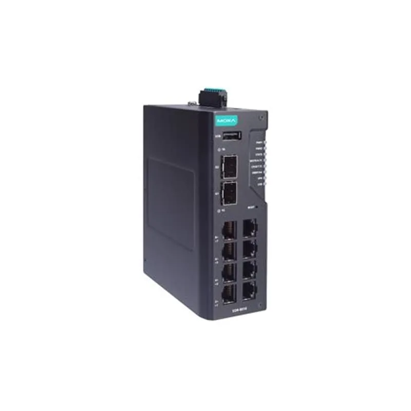 Moxa EDR-8010-2GSFP industriell router, 8 x FE, 2 x SFP