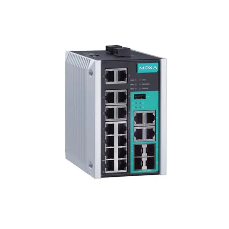 EDS-518E-4GTXSFP nätverksswitchar hanterad L2 Gigabit Ethernet