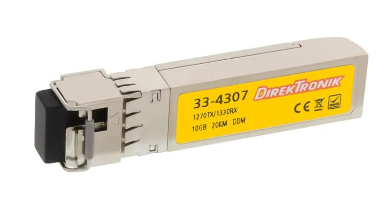SFP+ Singlemode BiDi WDM TX1270/RX1330 20km (LR) 10Gbps DDMI