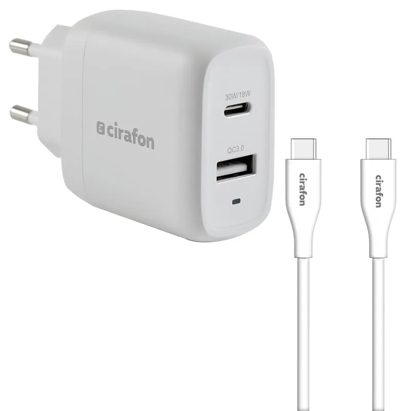 Cirafon USB-C laddare och kabel kit
