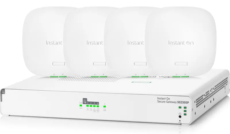 Aruba Instant On SG2505P Secure Gateway + 4 AP22 Indoor