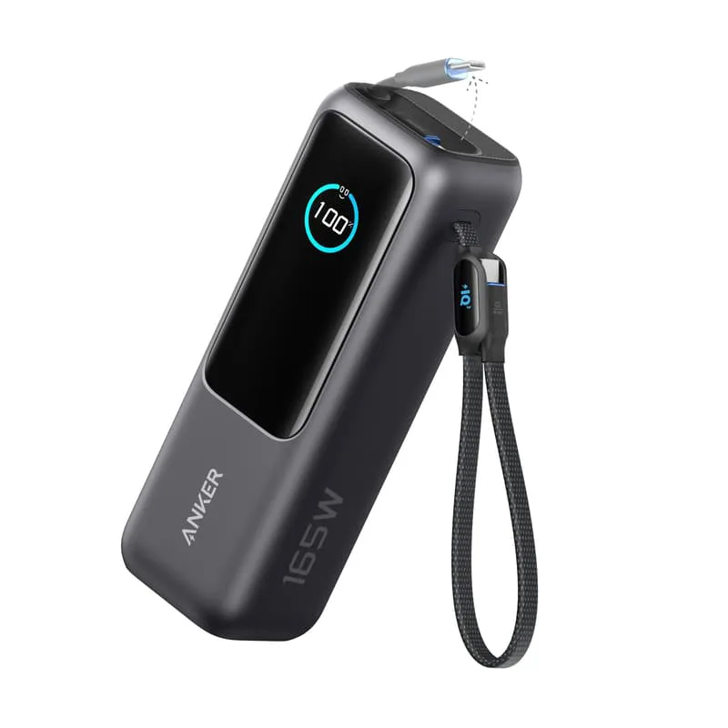Powerbank With Built-in USB-C Cable 165W