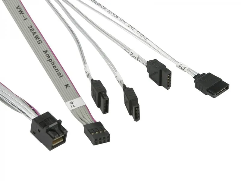 Mini-SAS HD SFF-8643 to 4xSATA Reverse 0.5M