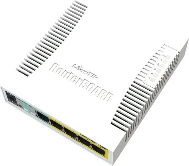 MikroTik RB260GSP smart switch, 5 portar Gigabit + SFP, passiv PoE