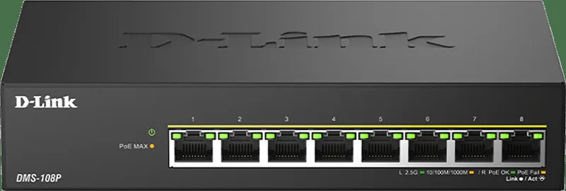 8 ports 2.5G/MultiGig PoE Unmanaged Switch