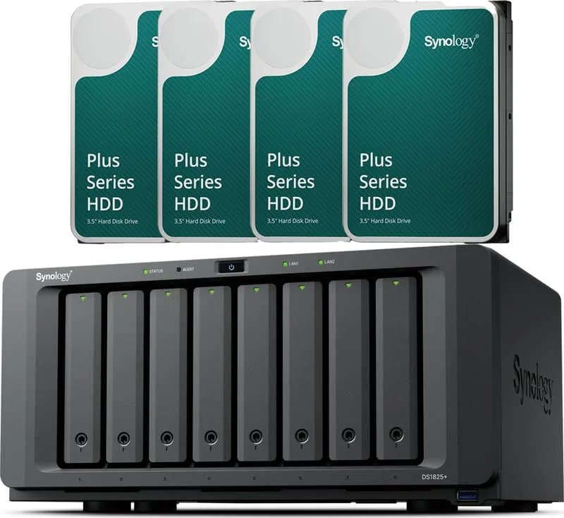 Synology DiskStation DS1825+, NAS, Ryzen Embedded, V1500B, 8 GB, DDR4, 0 TB