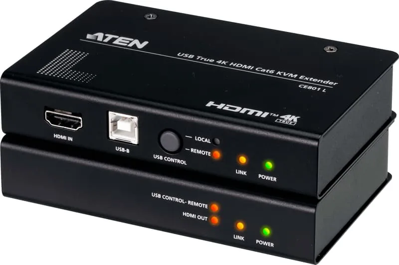 USB True 4K HDMI Cat 6 KVM Extender