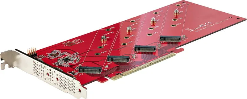 Startech .com QUAD-M2-PCIE-CARD-B nätverkskort/adapters Intern M.2