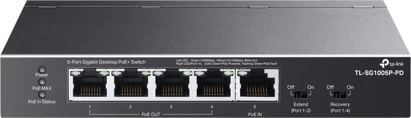 TP-Link Omada TL-SG1005P-PD network switch Gigabit Ethernet