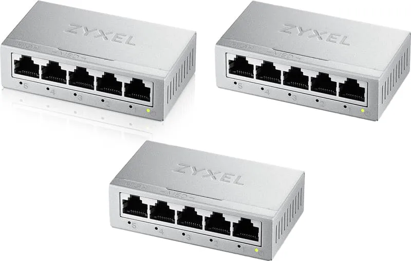 Zyxel GS-105B V5 5-portars Gigabit Switch 3-pack