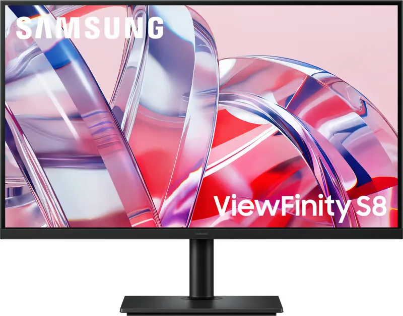 32" Samsung ViewFinity S8 S32H804E, VA 4K/3840x2160, HDR, höjdjusterbar, pivot, HDMI/DP, USB 3.0-hubb, 3 års garanti