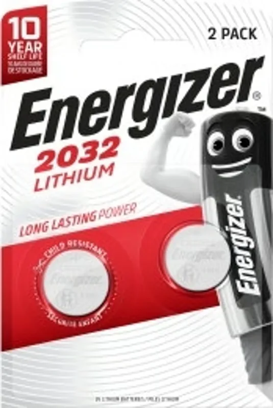 Energizer Lithium CR2032 knappcellsbatteri 2-pack