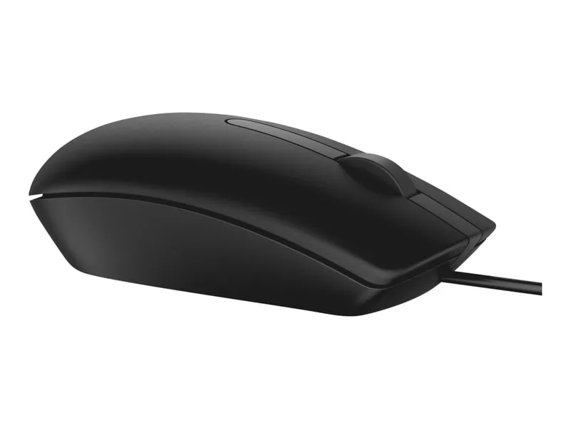 Dell MS116 - Mus - optisk - 2 knappar - kabelansluten - USB - svart - för Chromebook 11 3180, 13 3380; Latitude 34XX, 5285 2-in-1; Precision 35XX, 55