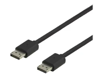 DELTACO DisplayPort kabel, DP 1.4, 7680x4320 i 60Hz, 1,5m, svart