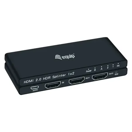 Equip 332716 HDMI-videodelare 2.0, 2 utgångar