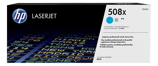 HP 508X cyan original LaserJet-tonerkassett med hög kapacitet