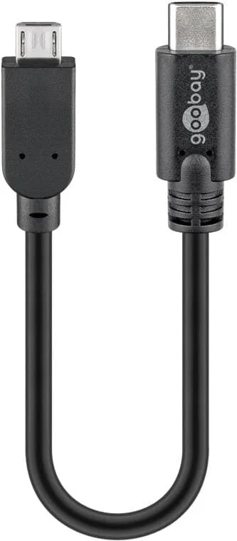 Goobay 67895 USB-C till mikro USB B mobiltelefonkabel