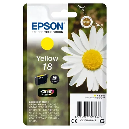 Epson 18 gul originalbläckpatron C13T18044022