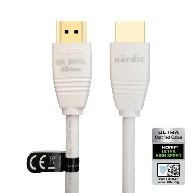 NÖRDIC CERTIFIED CABLES 1m Ultra High Speed HDMI2.1