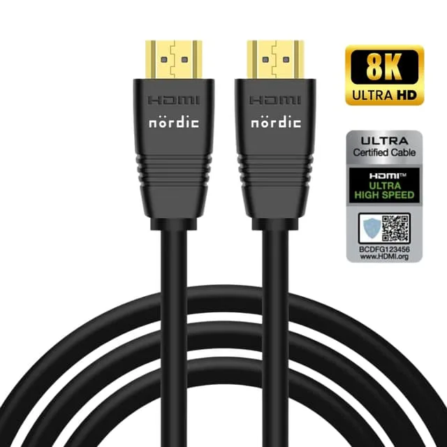 NÖRDIC CERTIFIED CABLES 3m Ultra High Speed HDMI2.1
