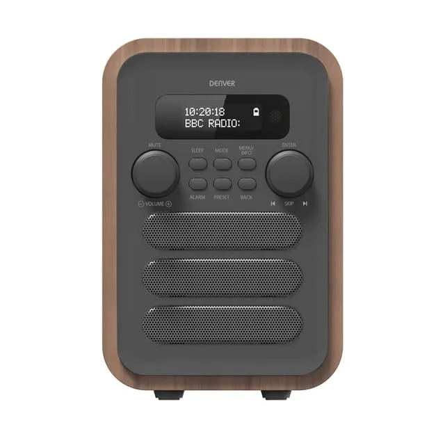 Denver DAB-46WHITE bordsradio DAB+, FM, trä/vit