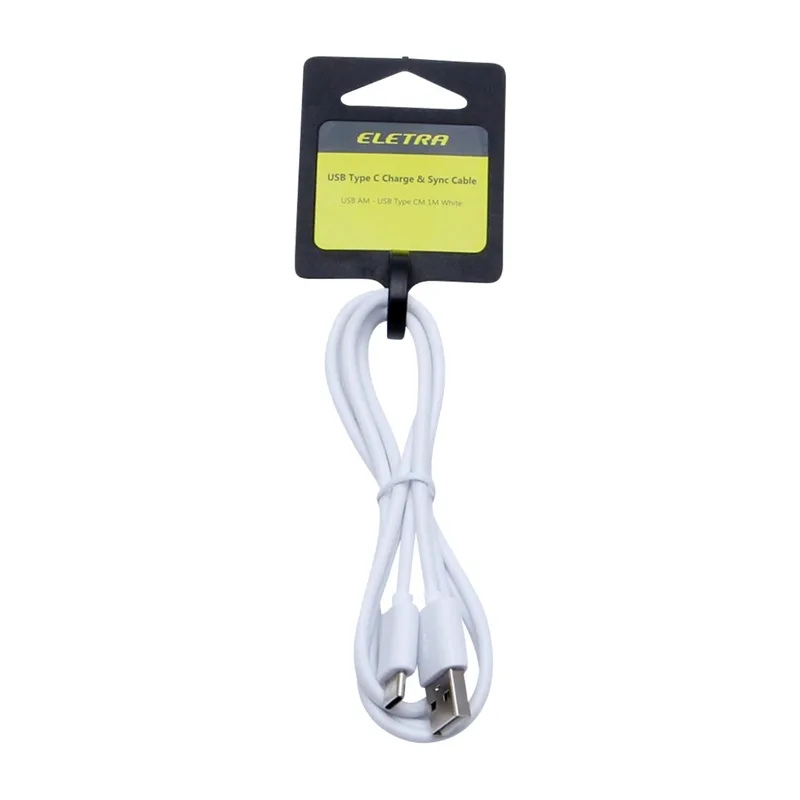 ELETRA USB till USB-C-kabel 1 m, vit