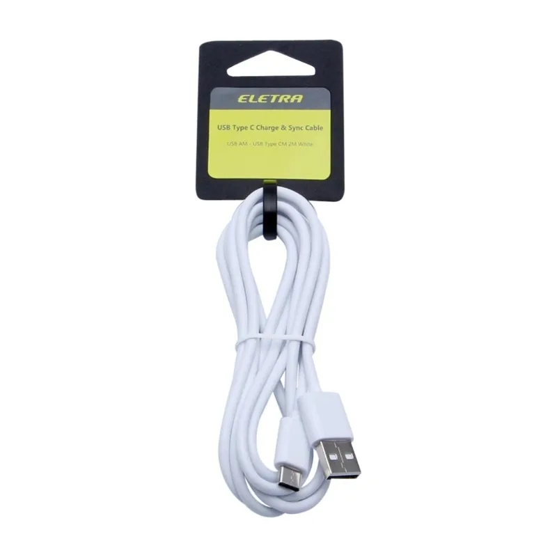 ELETRA USB-USB-C-kabel 2 m, vit