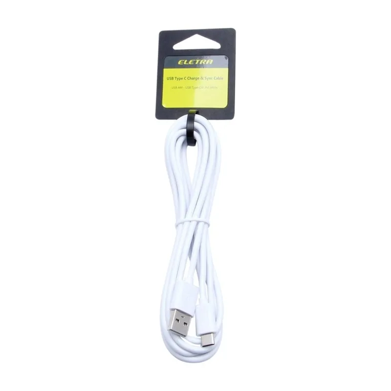 ELETRA USB-USB-C-kabel 3 m, vit