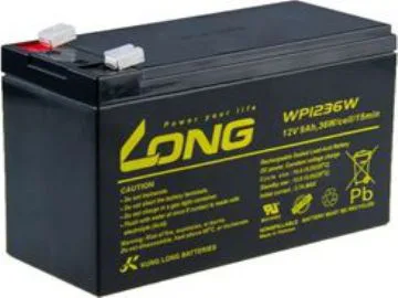 Långt 12V 9Ah blybatteri HighRate F2