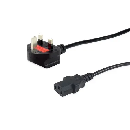 Equip IEC-strömkabel UK-BS1363 till C13, 3 m, svart