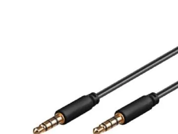 Goobay AVK 182-0050 mini, 3.5mm, Hanstik, 3.5mm, Hanstik, 0,5 m, Sort
