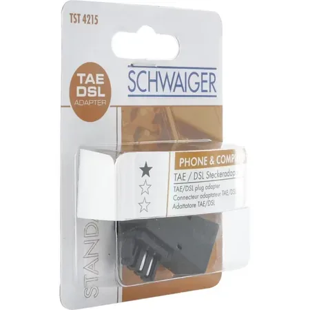 Schwaiger TST4215533 kabeladapter TAE-F RJ-45 Svart