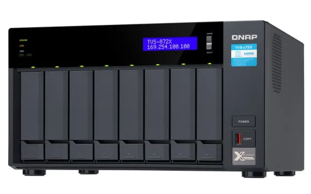 QNAP TVS-872X NAS Tower Nätverksansluten