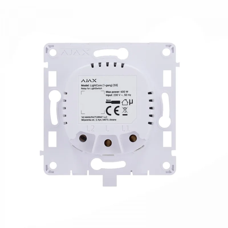 Ajax Systems 52136.142.NC LightCore (1-gang)