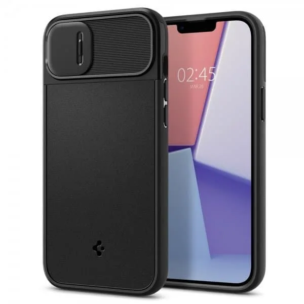 Spigen Optik Armor MagFit skal för iPhone 14 Plus, svart
