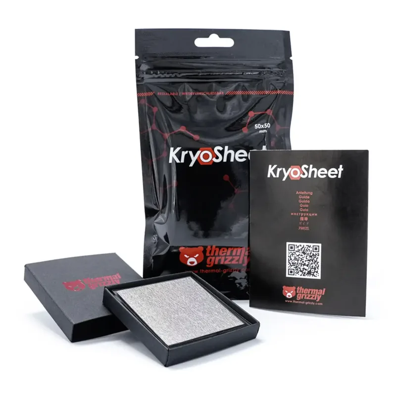 Thermal Grizzly KryoSheet Wärmeleitpad KryoSheet Termiskt ledande pad 0.2 mm (L x B) 50 mm x 50 mm