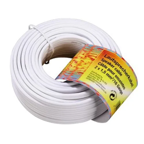 Hama Högtalarkabel 2x1.5mm2 Transparent 5m