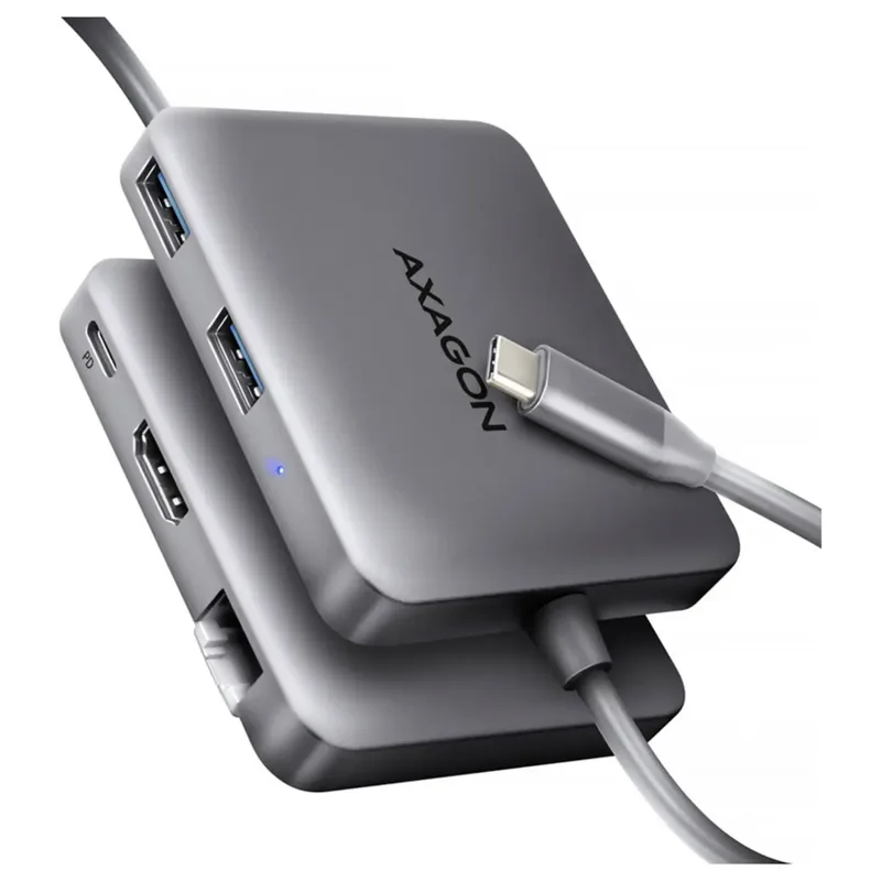 AXAGON HMC-5HL USB-hubb, 2 x USB-A, HDMI 4K, RJ-45, PD 100 W