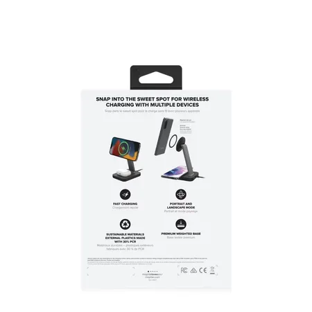 ZAGG mophie Snap+ trådlös laddare, 15 W, MagSafe, svart