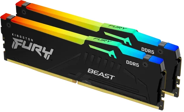 Kingston Fury Beast RGB 32 GB (2x16 GB) DDR5-6000, CL30, KF560C30BBEAK2-32