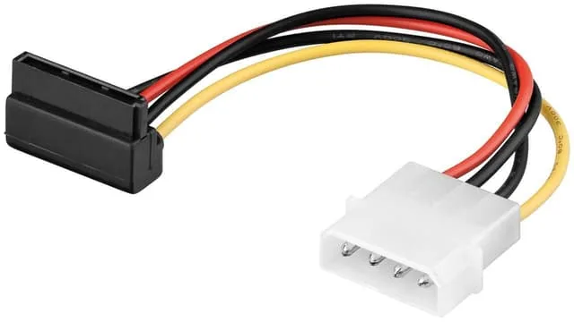 Goobay CAK SATA 4P/S-ATA POWER ADAPTOR R/A, 0,13 m, Multifärg