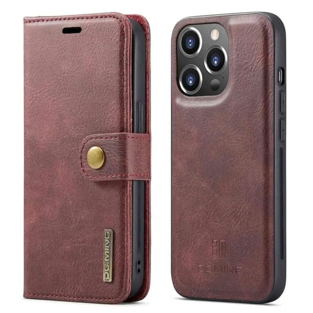 DG Ming iPhone 14 Pro Max 2-i-1 Magnet Plånboksfodral