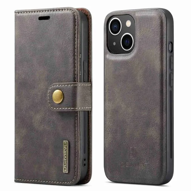 DG Ming iPhone 14 2-i-1 Magnet Plånboksfodral