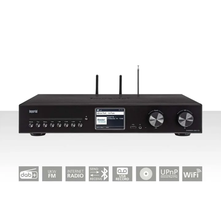 imperial DABMAN i560 CD all-in-one HiFi-system med förstärkare och CD-spelare, svart