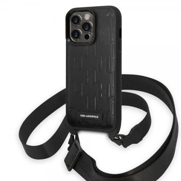Karl Lagerfeld iPhone 14 Pro Skal Crossbody Strap