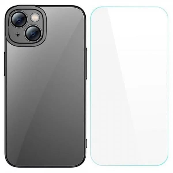 Baseus iPhone 14 Skal Glitter Series Svart