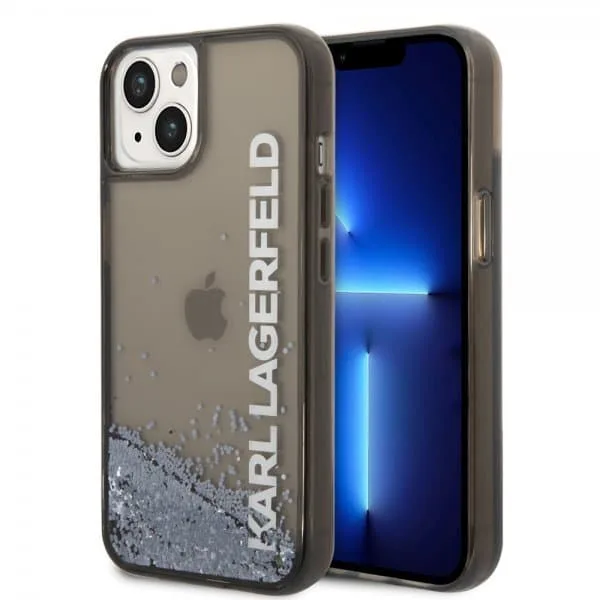 Karl Lagerfeld iPhone 14 Skal Liquid Glitter Translucent