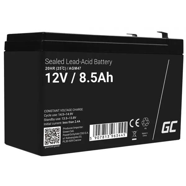 Green Cell Batteri AGM VRLA 12V 8.5Ah