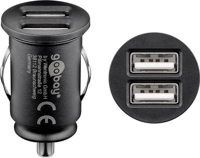 goobay Dual USB Strömadapter för bil