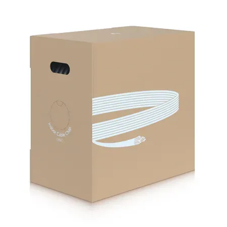 Ubiquiti Cat6a nätverkskabel, 305 m, vit, U/UTP